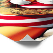 Poster Costume de bain tatoué rétro Pin-up (Coin)