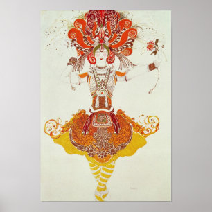 Poster Costume de ballet pour "le Firebird", par