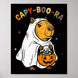 Poster Costume de capybara drôle de Capy-boo-ra Cappy Hal