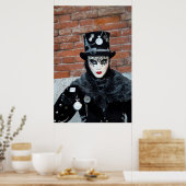 Poster Costume de carnaval à l'horloge, Venise (Cuisine)