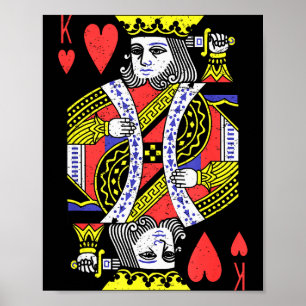 Poster Costume de carte à jouer Roi des cœurs Halloween V