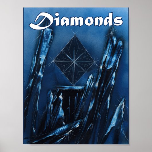 Poster Costume de carte de lecture Diamant bleu (Devant)