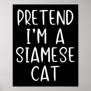 Poster Costume de chat siamois Halloween Lazy Easy