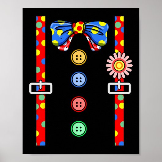 Poster Costume de clown Halloween (Devant)