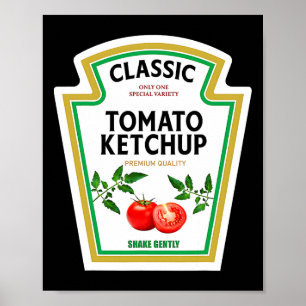 Poster Costume de condiment Ketchup Tomate Halloween Part