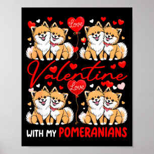 Poster Costume de couple de chiens avec mes Pomeranians p