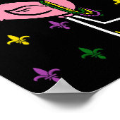 Poster Costume de défilé de carnaval flamant Mardi Gras (Coin)