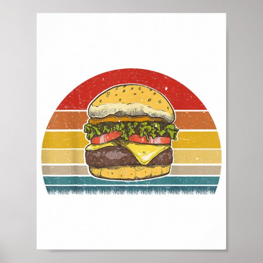 Poster Costume de design Retro Vintage Cheeseburger Hambo (Devant)