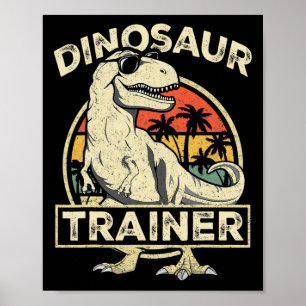 Poster Costume de dinosaure d'Halloween pour dresseur Rét