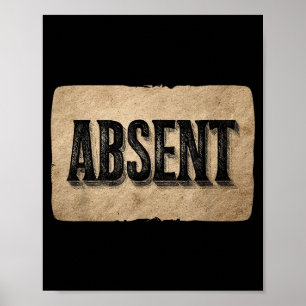 Poster Costume de discours absent drôle pour garçons et f