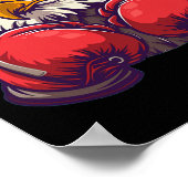 Poster Costume de Eagle de boxe incroyable avec des gants (Coin)