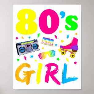 Poster Costume de fête d'anniversaire de fille des années