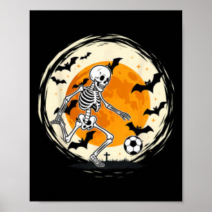 Poster Costume de foot drôle squelette Halloween pour hom