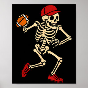 Poster Costume de football squelette Halloween Sport effr