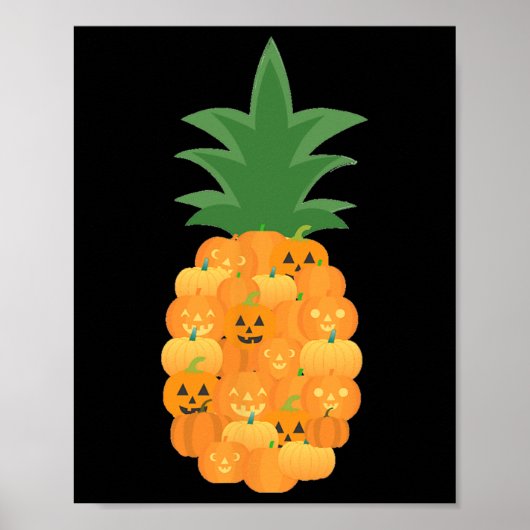 Poster Costume De Fun Citrouille Pour Amateur D'Ananas (Devant)