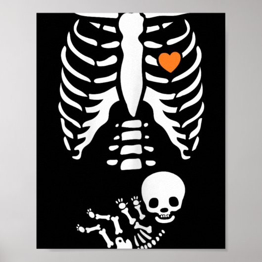Poster Costume de Grossesse de Radiographie de Squelette (Devant)