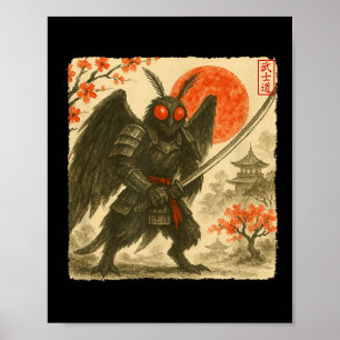 Poster Costume de guerrier japonais Samouraï Mothman Sumi