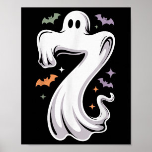 Poster Costume de Halloween assorti drôle de 7 fantômes m