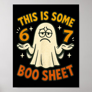 Poster Costume de Halloween mème 67 6 7 Drôle de feuille
