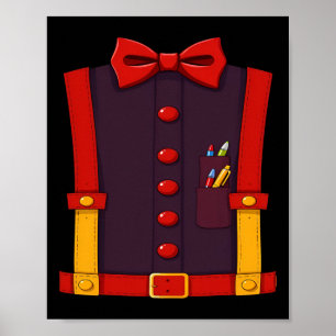 Poster Costume de la Saint-Valentin noeud papillon et bre