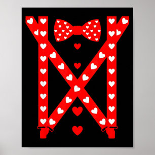 Poster Costume de la Saint-Valentin noeud papillon suspen