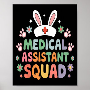 Poster Costume de lapin de Pâques d'équipe de secours méd