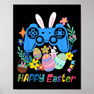 Poster Costume de lapin d'œufs de jeu vidéo pour garçons