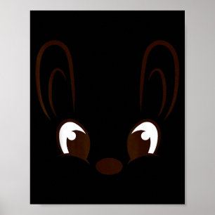 Poster Costume de lapin garçon visage lapin Halloween Pâq