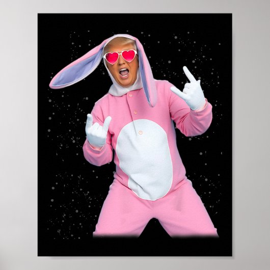Poster Costume de Lapin Rose Trump (Devant)