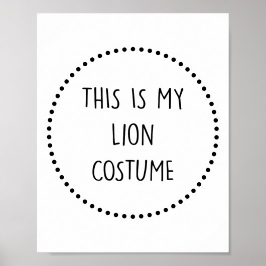Poster Costume de lion (Devant)