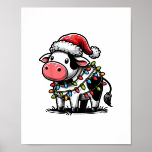 Poster Costume De Noël De Vache Pour Enfants