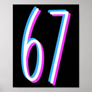 Poster Costume de numéro Six Sept 67 Meme 6 7