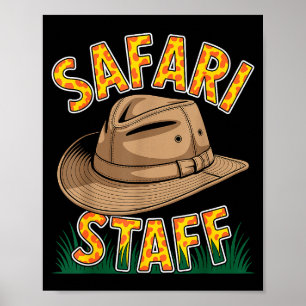 Poster Costume de safari cool pour hommes femmes enfants