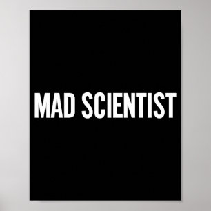 Poster Costume de scientifique fou drôle Halloween chimie