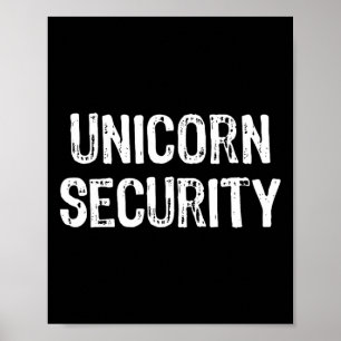Poster Costume de sécurité Unicorne Halloween Maman Papa