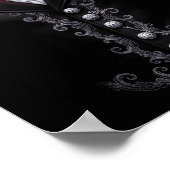 Poster Costume de smoking de vampire drôle d'Halloween (Coin)