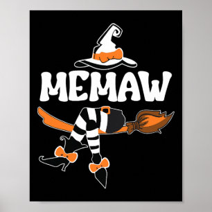 Poster Costume de sorcière Memaw Halloween Party Matching