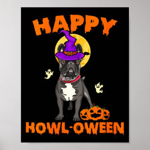 Poster Costume de sorcière pour chien bouledogue français