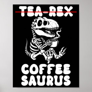 Poster Costume de squelette de dinosaure drôle Goth Tea-R