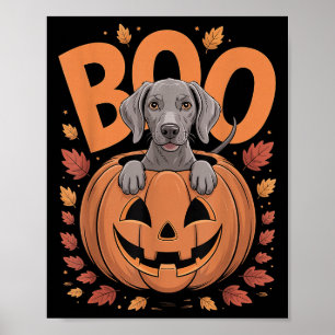 Poster Costume de Weim sur citrouille Halloween Weimarane