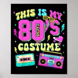Poster Costume des années 80 Tenue 80 pour homme