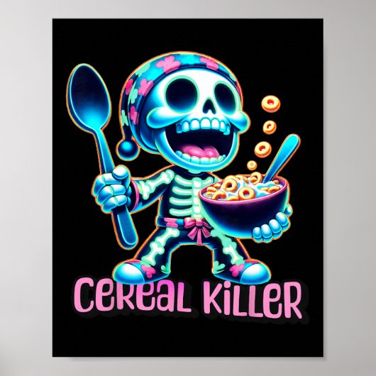 Poster Costume d'Halloween Cereal Killer Funny Breakfast  (Devant)