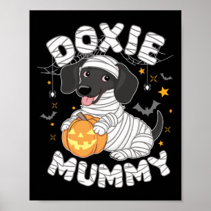 Poster Costume d'Halloween Dachshund Amoureux des chiens 