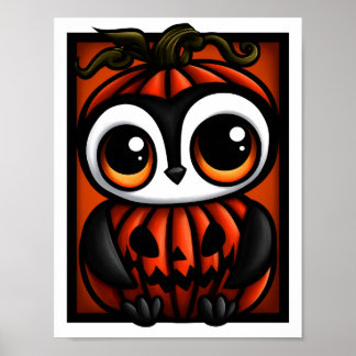 Poster Costume d'Halloween de citrouille Jack-o'-Lantern