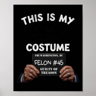Poster Costume d'Halloween de Donald Trump en prison