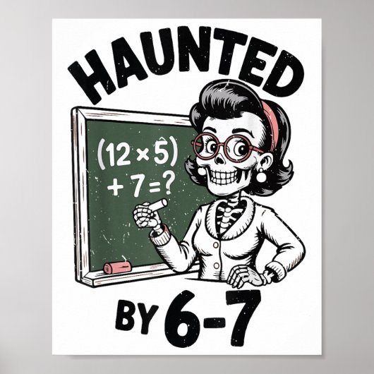 Poster Costume d'Halloween de professeur de mathématiques (Devant)