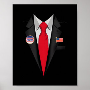 Poster Costume d'Halloween Donald Trump costume avec crav