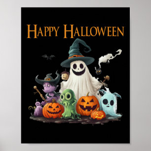 Poster Costume d'Halloween éffrayant Ghost Halloween Happ