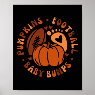 Poster Costume d'Halloween Football Citrouille bébé Hallo