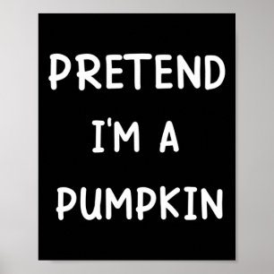 Poster Costume d'Halloween Lazy Faire semblant d'être un